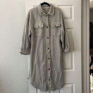 Free People Long Ruby Jacket - Color: Stone Size: Small